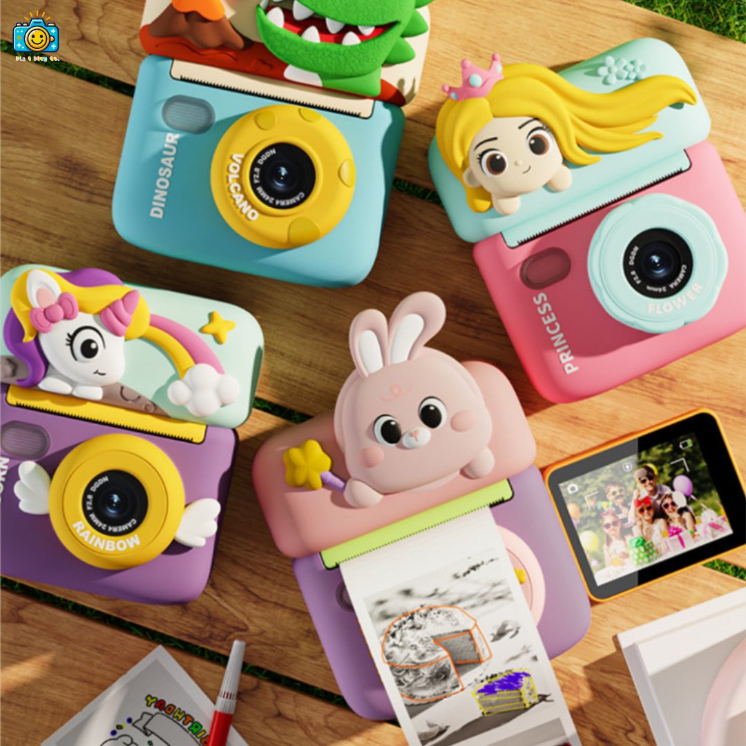 Flip Screen Instant Print Camera