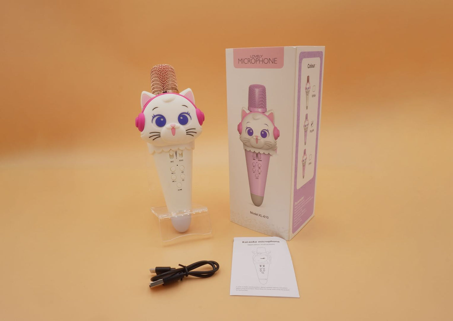 Cat Karaoke Wireless Microphone & Bluetooth Speaker Pix & Play Co.
