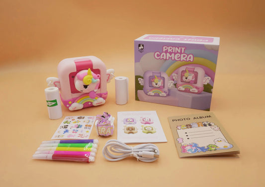 Pink Unicorn 1080P Flip & Printing Camera Pix & Play Co.