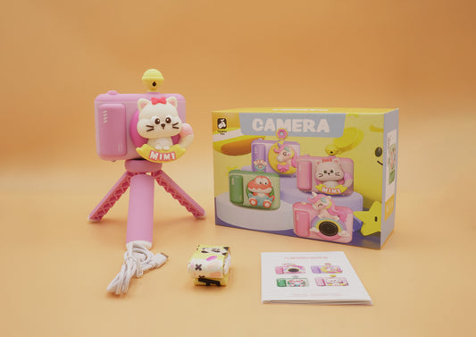 Mimi Cat Dual Camera w/ Tripod Stand & Lens Cover Pix & Play Co.